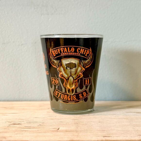Buffalo Chip Shot Glass - Picture 1 of 3